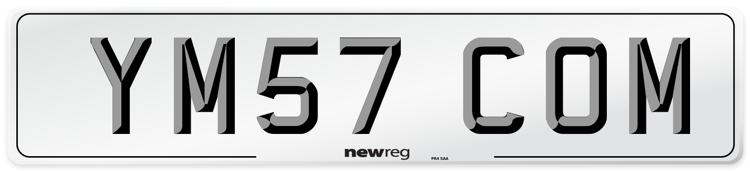 YM57 COM Number Plate from New Reg
